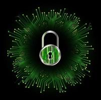 Modern Cybersecurity Technology Background with padlock vector