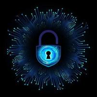 Modern Cybersecurity Technology Background with padlock vector