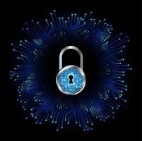 Modern Cybersecurity Technology Background with padlock vector