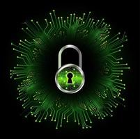 Modern Cybersecurity Technology Background with padlock vector