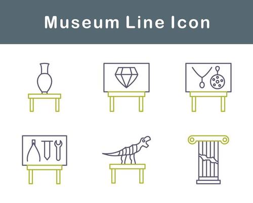 Museum Vector Icon Set