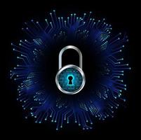 Modern Cybersecurity Technology Background with padlock vector