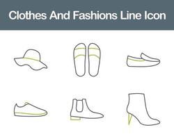 Clothes And Fashions Vector Icon Set