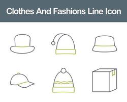 Clothes And Fashions Vector Icon Set