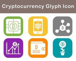 Bitcoin And Cryptocurrency Vector Icon Set