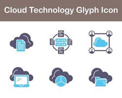 Cloud Technology Vector Icon Set