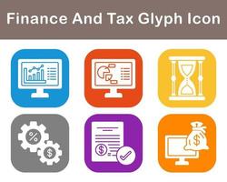 Finance And Tax Vector Icon Set