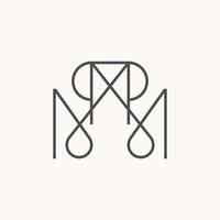 Simple and unique letter or word MM or MW MP line font like pattern motif ornament image graphic icon logo design abstract concept vector stock. Can be used as a symbol related to initial or monogram