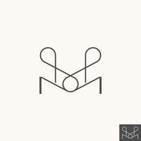 Simple and unique letter or word MM or MW MP line font like pattern motif ornament image graphic icon logo design abstract concept vector stock. Can be used as a symbol related to initial or monogram