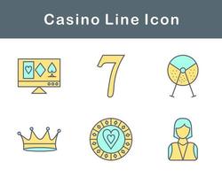 casino vector icono conjunto