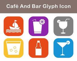 Cafe And Bar Vector Icon Set