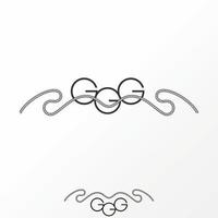 Simple but very unique letter or word triple GGG with art ropes image graphic icon logo design abstract concept vector stock. Can be used as a symbol related to classic or initial