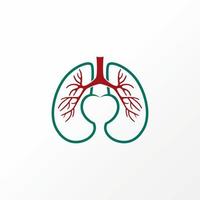 Unique and simple lungs and love in line art or out muscle nerves image graphic icon logo design abstract concept vector stock. Can be used as a symbol related to health or organ