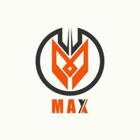 Simple but unique emblem with letter or word M font inside like trojan helmet image graphic icon logo design abstract concept vector stock. Can be used as symbol related to army or monogram