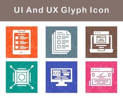 ui y ux vector icono conjunto