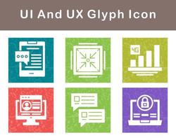 ui y ux vector icono conjunto