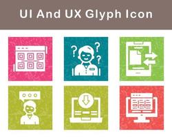 ui y ux vector icono conjunto