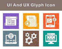 ui y ux vector icono conjunto