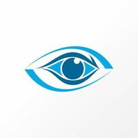 único y sencillo bueno mirando línea Arte o fuera ojo en elipse circulo imagen gráfico icono logo diseño resumen concepto vector existencias. lata ser usado como un símbolo relacionado a ver o atención