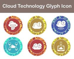 Cloud Technology Vector Icon Set