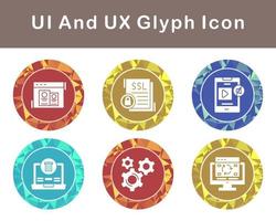 ui y ux vector icono conjunto