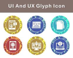 ui y ux vector icono conjunto