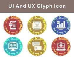 ui y ux vector icono conjunto