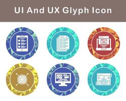 ui y ux vector icono conjunto