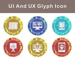 ui y ux vector icono conjunto