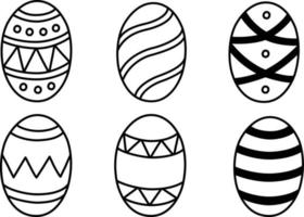 A Set of Easter Egg Doodles vector