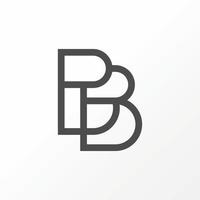 Simple and unique letter or word BB line art out font with cutting image graphic icon logo design abstract concept vector stock. Can be used as a symbol related to initial or monogram