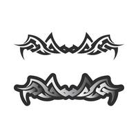 black tribal vector logo design icon and sign tribal