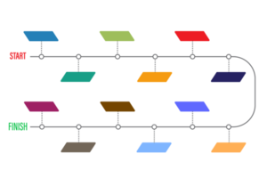 INFOGRAPHIC BUSINESS TEMPLATE WORKFLOW OBJECT png