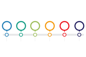 Infografica attività commerciale modello opzioni icona oggetto png