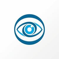 único y sencillo bueno mirando línea Arte o fuera ojo en elipse circulo imagen gráfico icono logo diseño resumen concepto vector existencias. lata ser usado como un símbolo relacionado a ver o atención