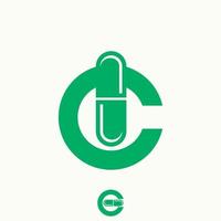 Simple but unique letter or word C sans serif font with capsule image graphic icon logo design abstract concept vector stock. Can be used as symbol related to initial or drag