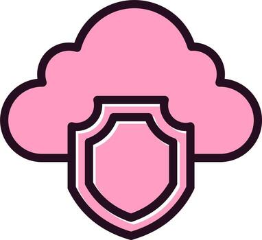 Cloud Security Vector Icon