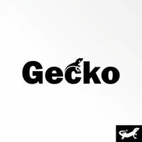 Unique letter or writing GECKO sans serif font with head on word C image graphic icon logo design abstract concept vector stock. Can be used as a symbol related to animal or wordmark