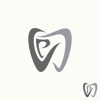 sencillo y único letra o palabra pvd o pww fuente en diente dental imagen gráfico icono logo diseño resumen concepto vector existencias. lata ser usado como símbolo relacionado a monograma o clínica