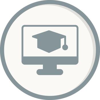 icono de vector de aprendizaje electrónico