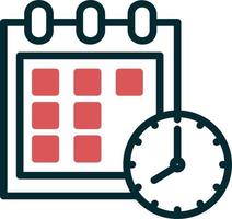 Date and Time Vector Icon