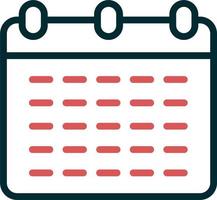 Monthly Calendar Vector Icon