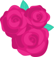 bouquet of pink roses flower flat icon png