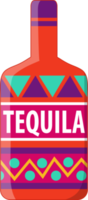 Tequila Flasche Mexikaner Kunst Design bunt eben Symbol png