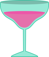 martini vaso plano icono. linda dibujos animados cóctel png