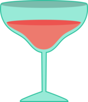 martini vaso plano icono. linda dibujos animados cóctel png