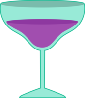 Martini bicchiere piatto icona. carino cartone animato cocktail png