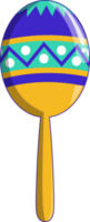 Colorful cartoon maracas. Mexican music instrument. Mexico decoration PNG