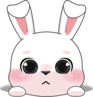 Happy Easter Day with cute rabbit. Cute Bunny cartoon character PNG