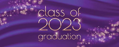 Class of 2023 graduation text design for cards, invitations or banner vector